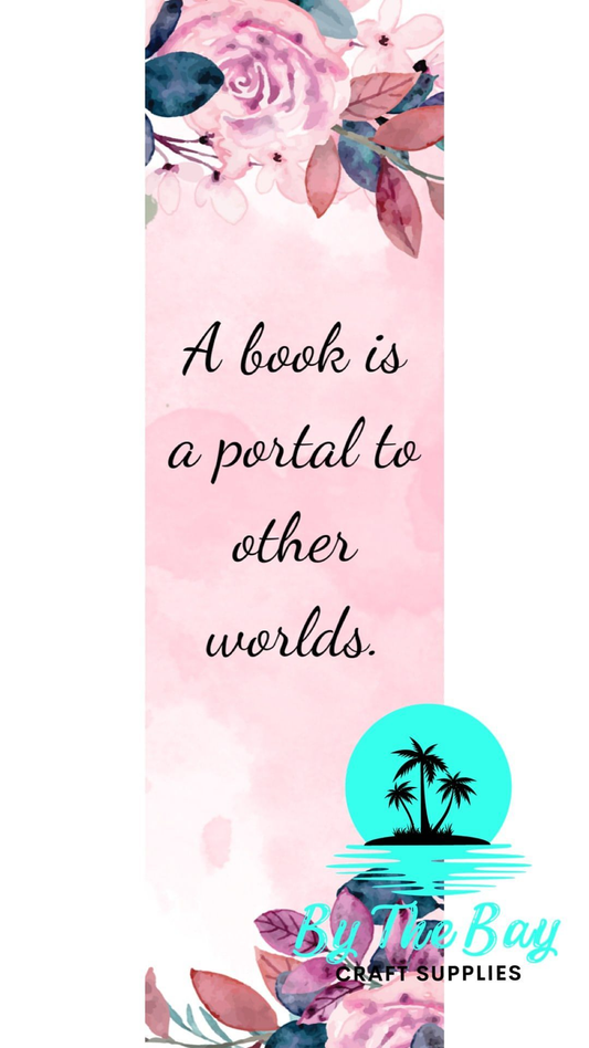 A book is a portal to other worlds bookmark decal