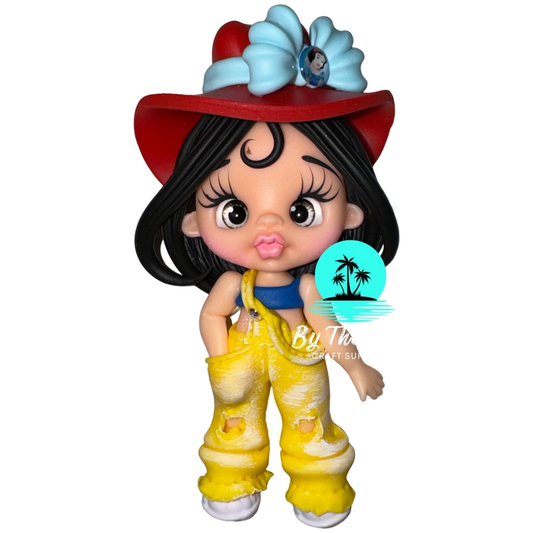 Princesses S in Cowgirl overalls