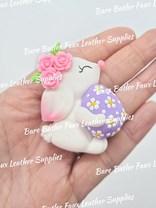 Rabbit Holding Egg - Bare Butler Faux Leather Supplies 