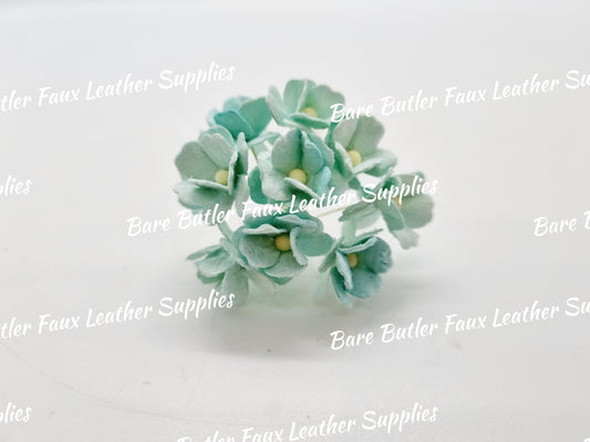 Hydrangea Mint 10 Pack - Bare Butler Faux Leather Supplies 