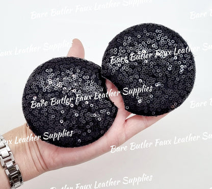 Sequin Mouse Ears - Pair - Bare Butler Faux Leather Supplies 