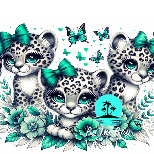 Cute leopards with bows SUB PRINT