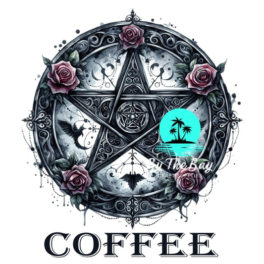 Pentagram Rose Tea/Coffee/Sugar uv decal