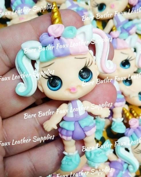 Unicorn Girl lol -  Available to pre order - All Pre orders will be honored after closure date :) - Bare Butler Faux Leather Supplies 