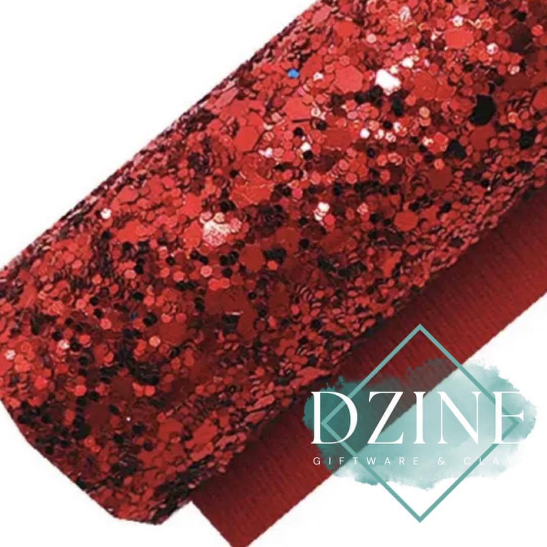 Red chunky glitter sheet pre order
