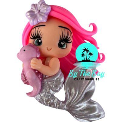 Silver Mermaid pink hair