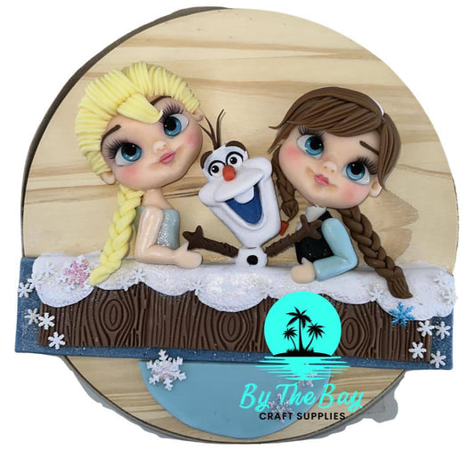 Ice sisters (Approx. 25cm round wooden base)