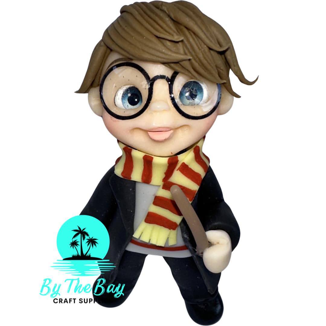 Brown hair Wizard - glasses (approx. 9cm)
