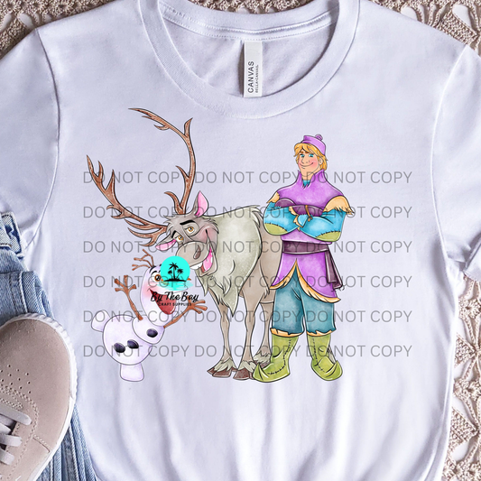 K, Deer and snowman DTF