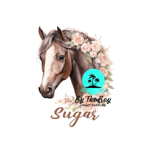 Boho horse Tea/Coffee/Sugar uv decal