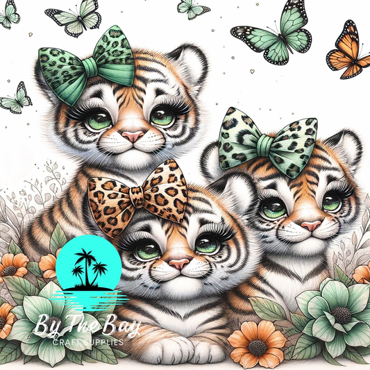 Cute tigers  with bows SUB PRINTS