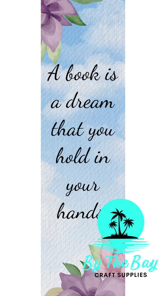 A book is a dream bookmark decal