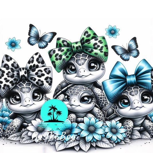 Cute turtles with bows SUB PRINTS