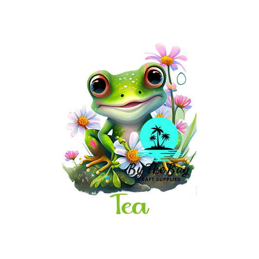 Frog & Daisy Tea/Coffee/Sugar uv decal