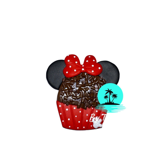 Mouse cupcake Choc sprinkles