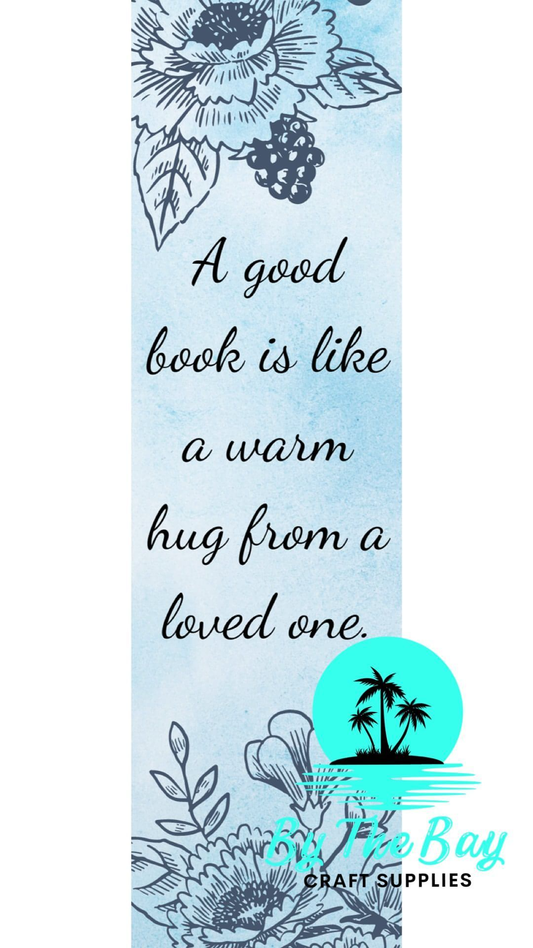 A good book is like a warm hug bookmark decal