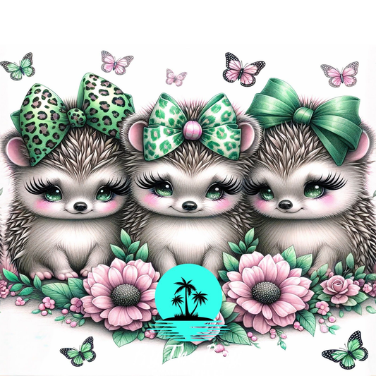 Cute hedge hogswith bows SUB PRINTS