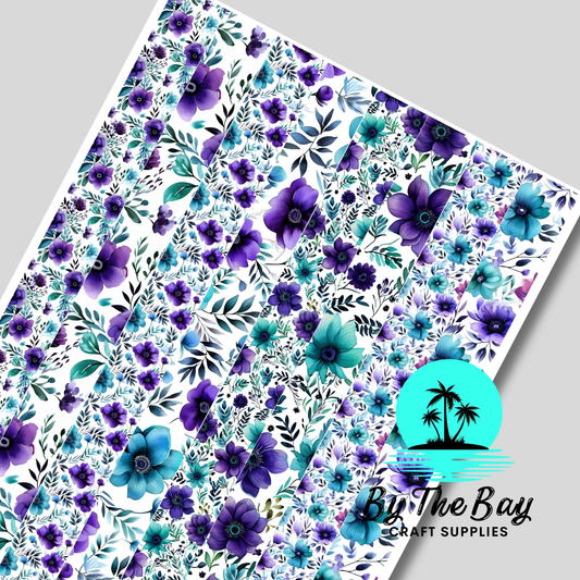 Blue and Purple Flowers Fob Sheet