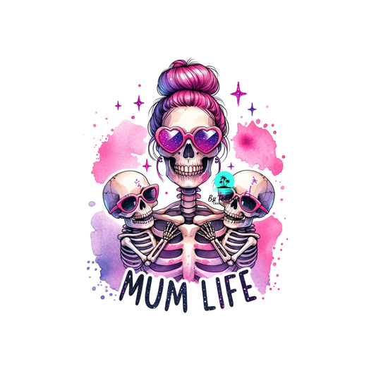 Mum Life Skeleton Decal