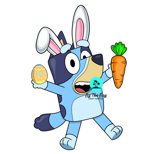 Dog Blue Easter DTF