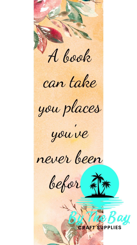 A book can take you places bookmark decal