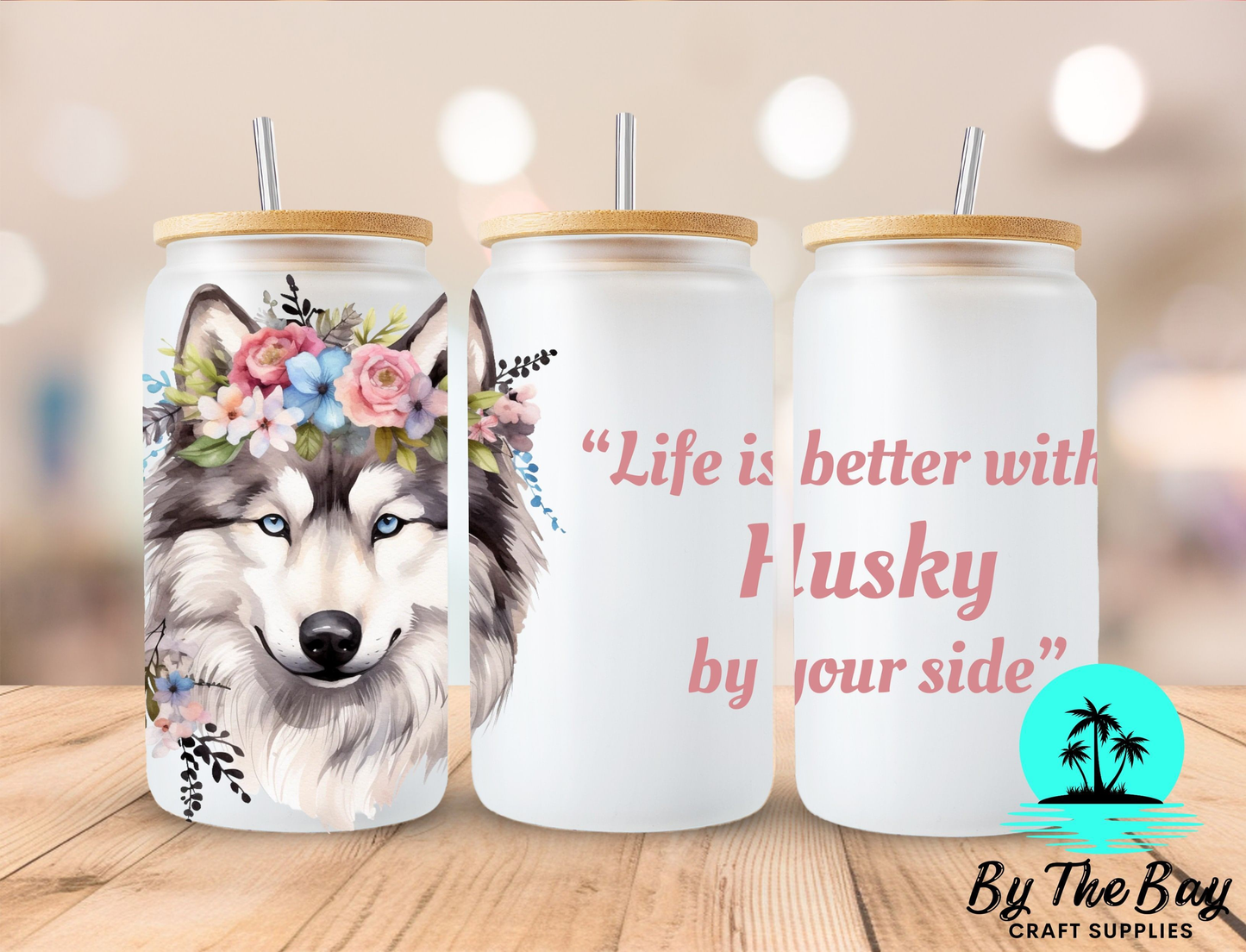 Floral Life is better with a Husky (Light)