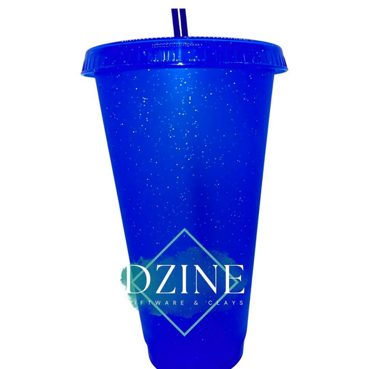 24oz Stadium Cup Glitter Dark Blue