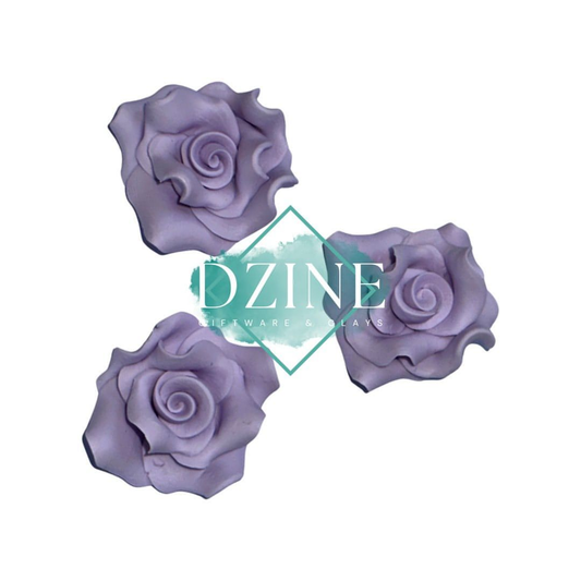 Medium Light Purple Roses 3pk (3cm)