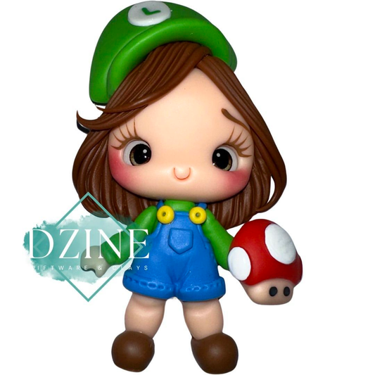 Cute gamer girl green