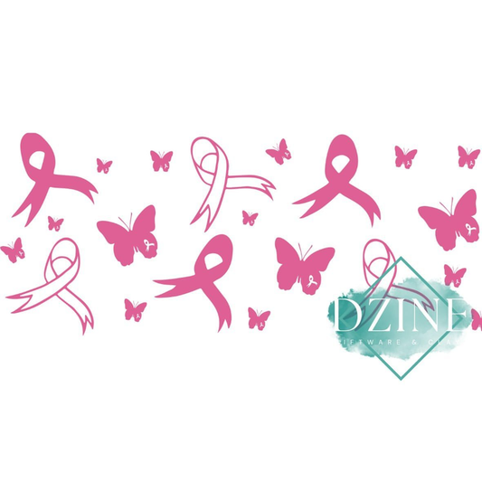 Breast Cancer ribbons & Butterflies