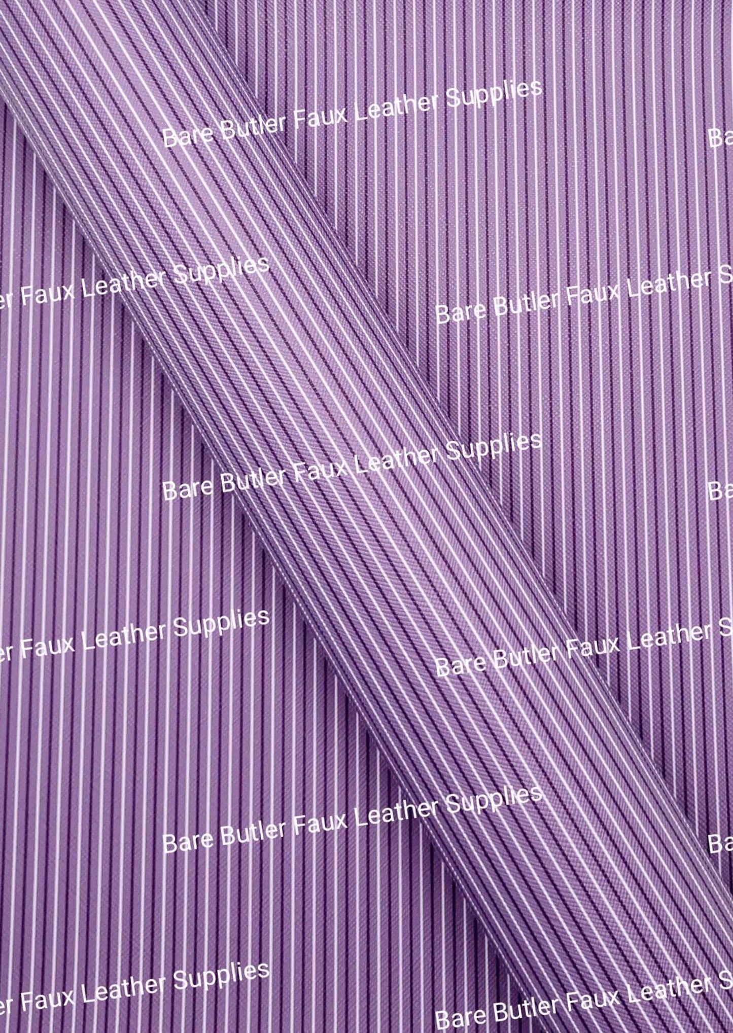 Purple Stripe Faux Leather - Bare Butler Faux Leather Supplies 