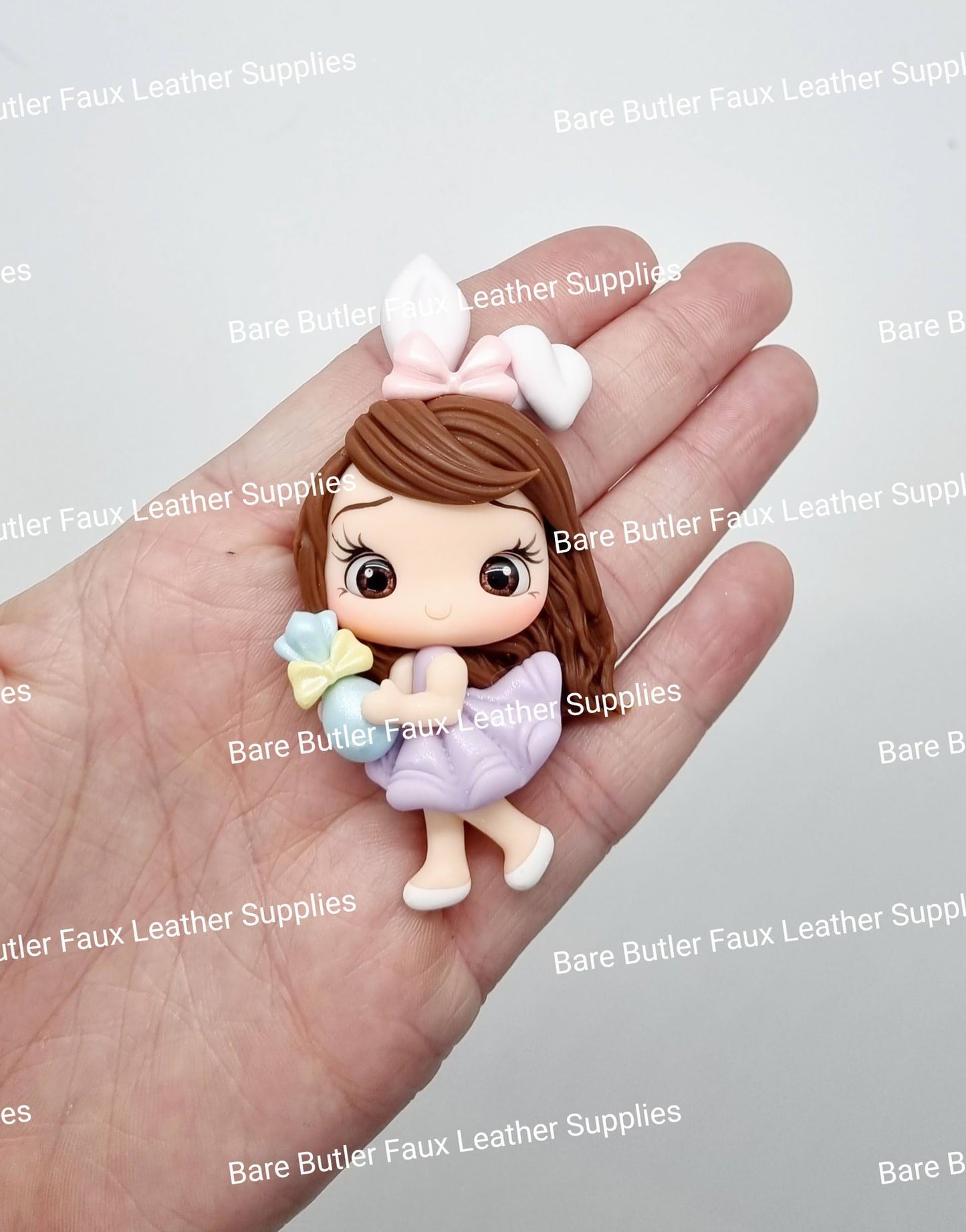 Girl with Rabbit - Bare Butler Faux Leather Supplies 