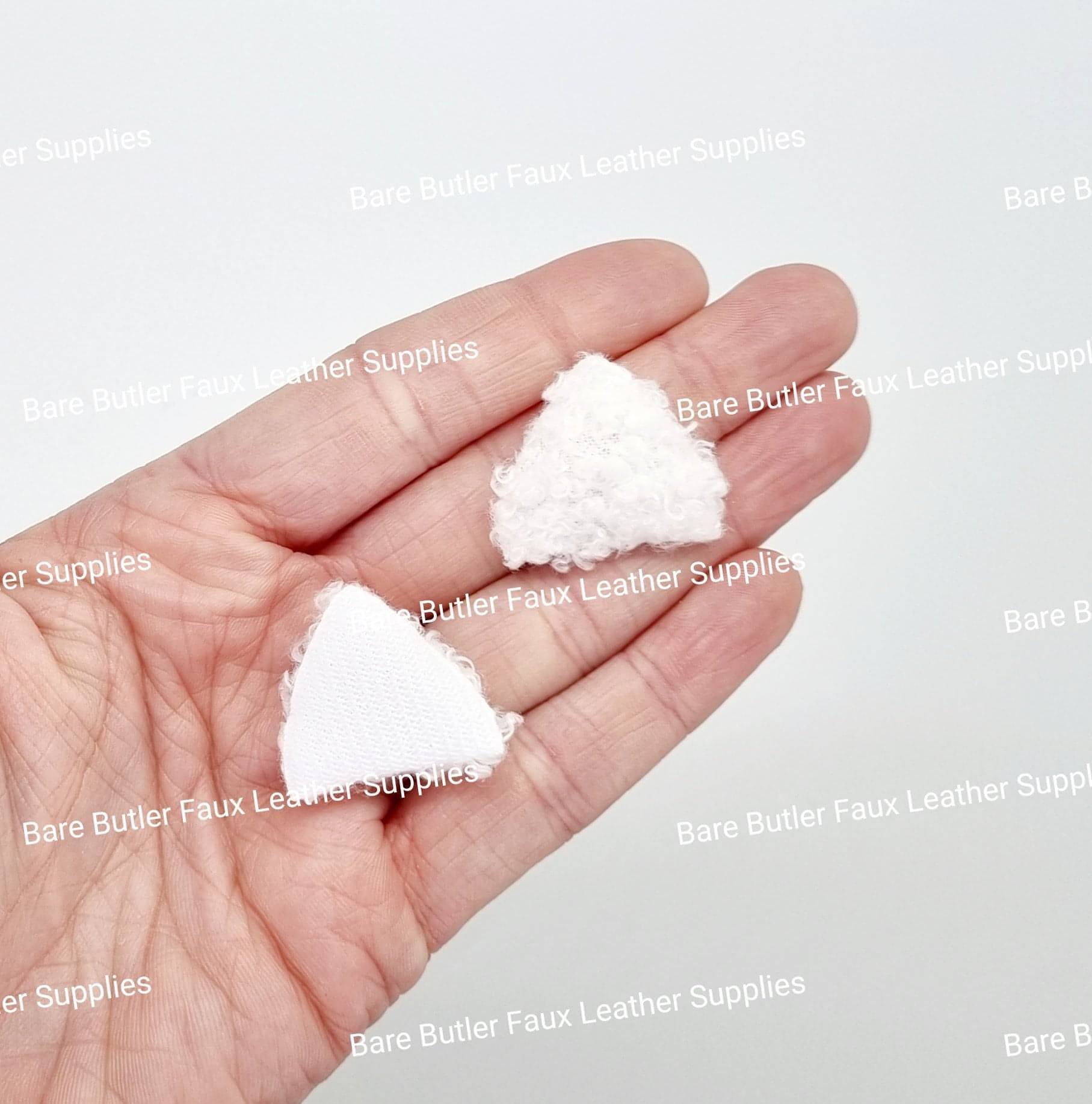 Mini Furry Ears - Pair - Bare Butler Faux Leather Supplies 