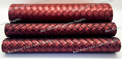Basket weave Plum - Faux, Faux Leather, Floral, Glitter - Bare Butler Faux Leather Supplies 