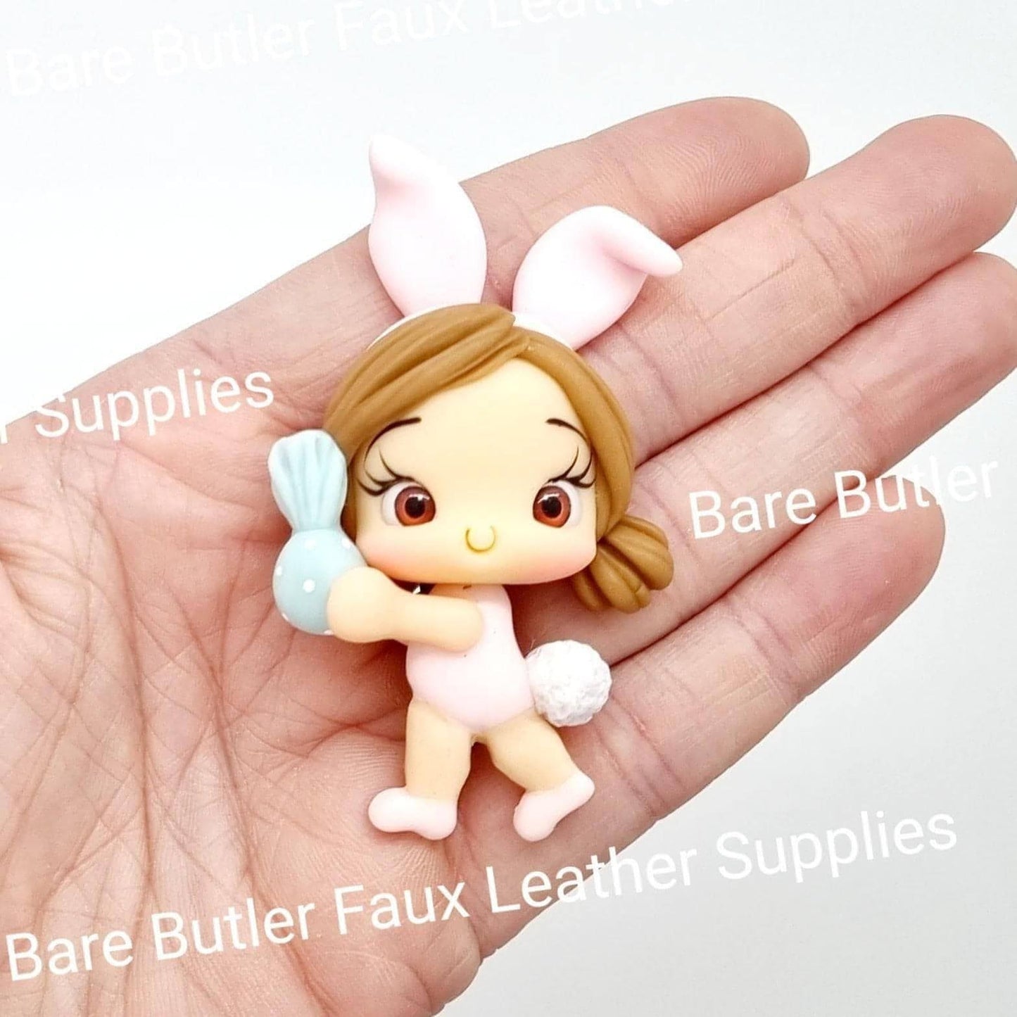 Bunny Girl Pink - Bunny, Clay, Clays - Bare Butler Faux Leather Supplies 