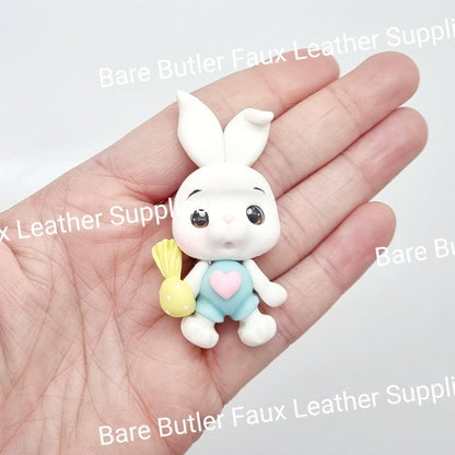 Bunny's Heart - Bunny, Clay, Clays - Bare Butler Faux Leather Supplies 