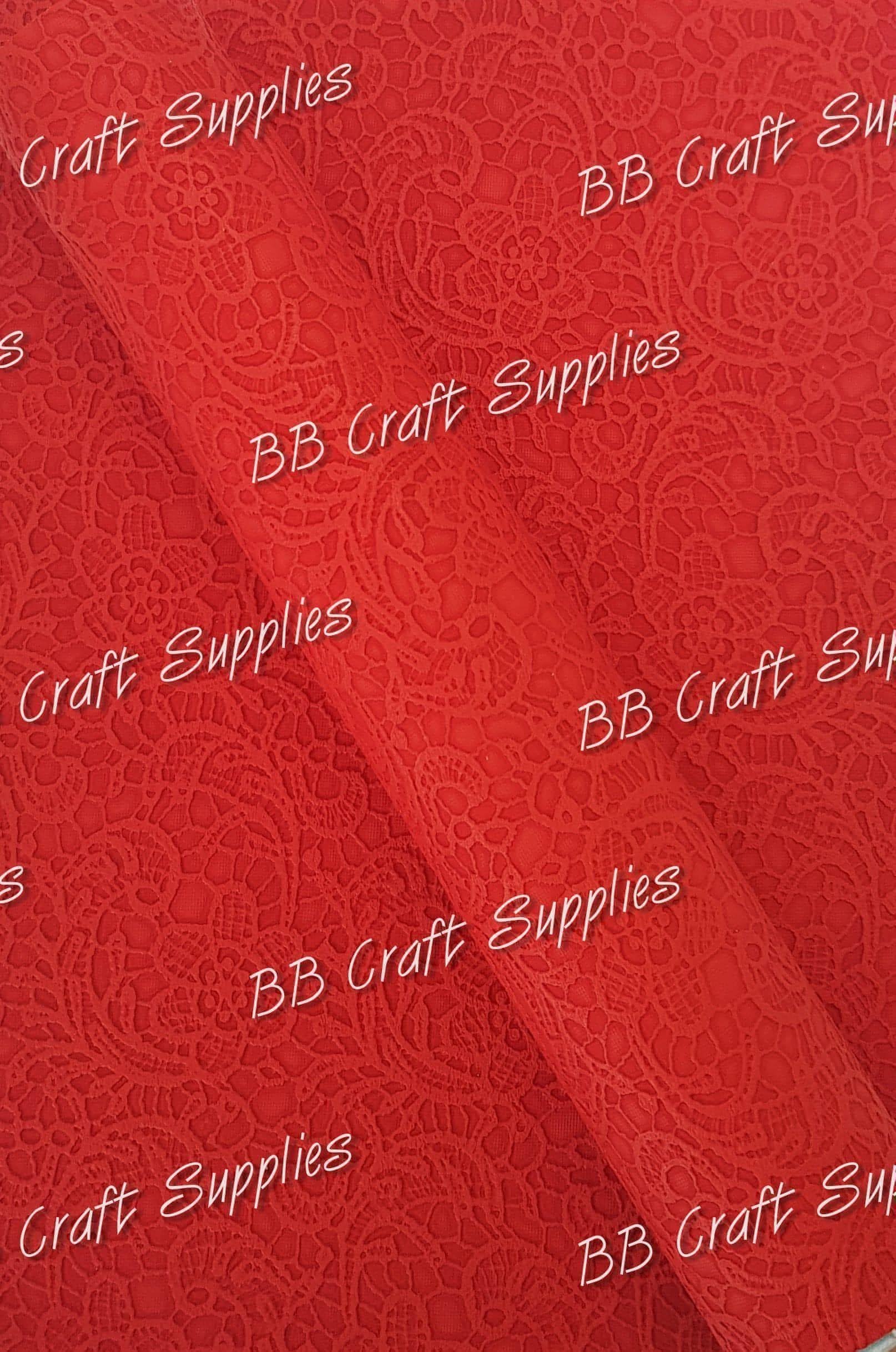 Butter Soft Embossed Lace Red - butter, Embossed, Faux, Faux Leather, Lace, Leather, leatherette, Red, soft, Whats new - Bare Butler Faux Leather Supplies 