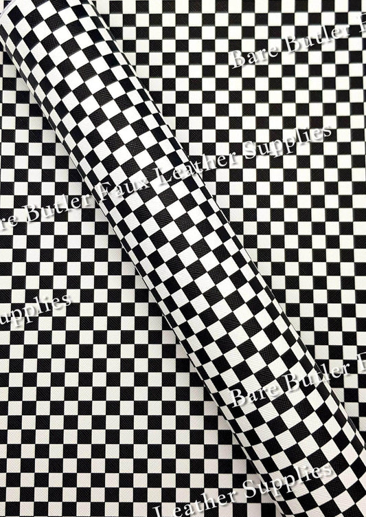 Checkers Faux Leather - Alice, Alice in wonderland, Checker, Faux, Faux Leather, Leather, leatherette - Bare Butler Faux Leather Supplies 