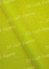 Chunky Glitter - Fluro Yellow - Chunky, Faux, Faux Leather, Fluro, glitter, leather, leatherette, Yellow - Bare Butler Faux Leather Supplies 