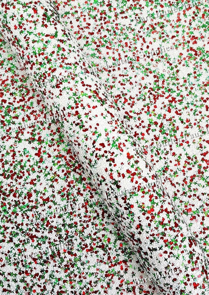Chunky Glitter - Red & Green Christmas Sparkles - christmas, Chunky, Faux, Faux Leather, glitter, gold, Green, leather, leatherette, red - Bare Butler Faux Leather Supplies 