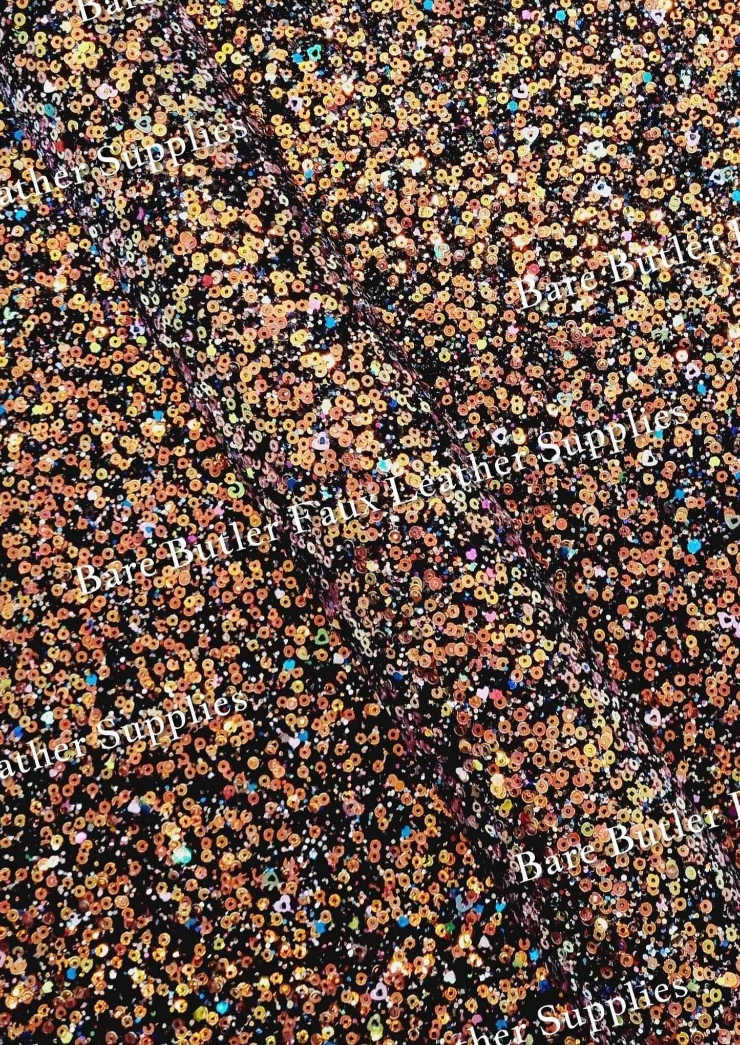 Chunky Glitter Sequin Mix Black - chunky, Faux, Faux Leather, Glitter, Leather, leatherette, Sequin - Bare Butler Faux Leather Supplies 