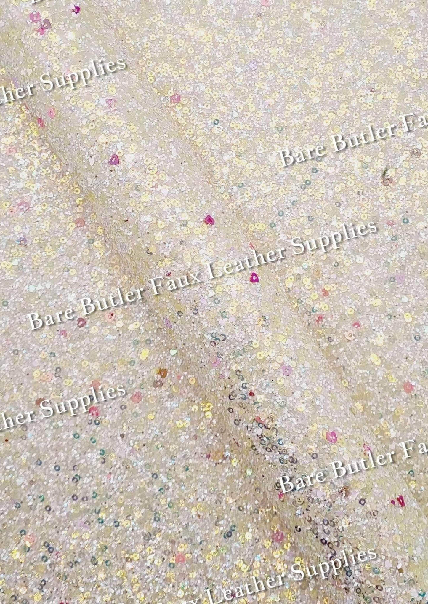 Chunky Glitter Sequin Mix White - chunky, Faux, Faux Leather, Glitter, Leather, leatherette, Sequin - Bare Butler Faux Leather Supplies 