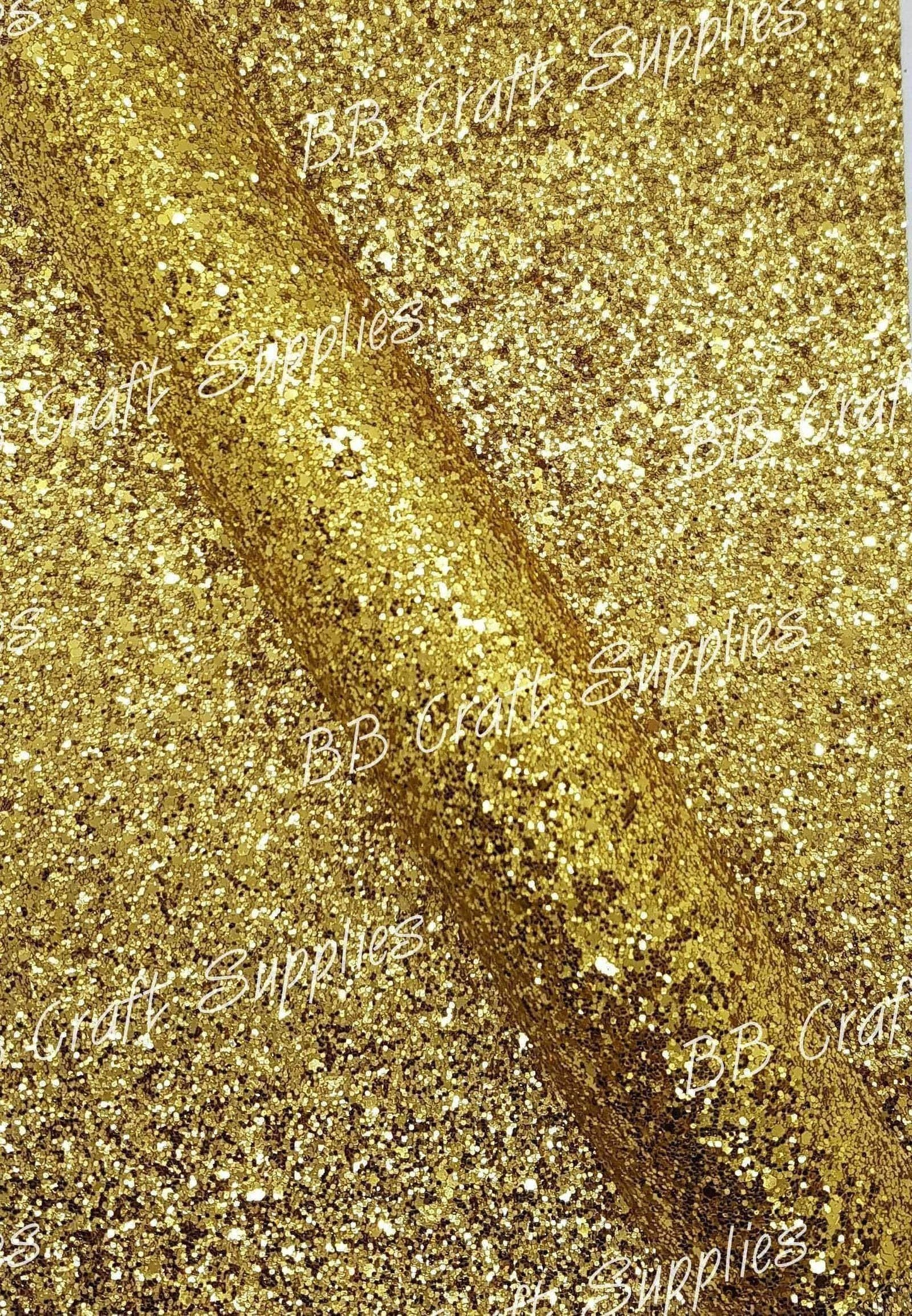 Chunky Glitter - Yellow - Chunky, Faux, Faux Leather, Glitter, leather, leatherette - Bare Butler Faux Leather Supplies 