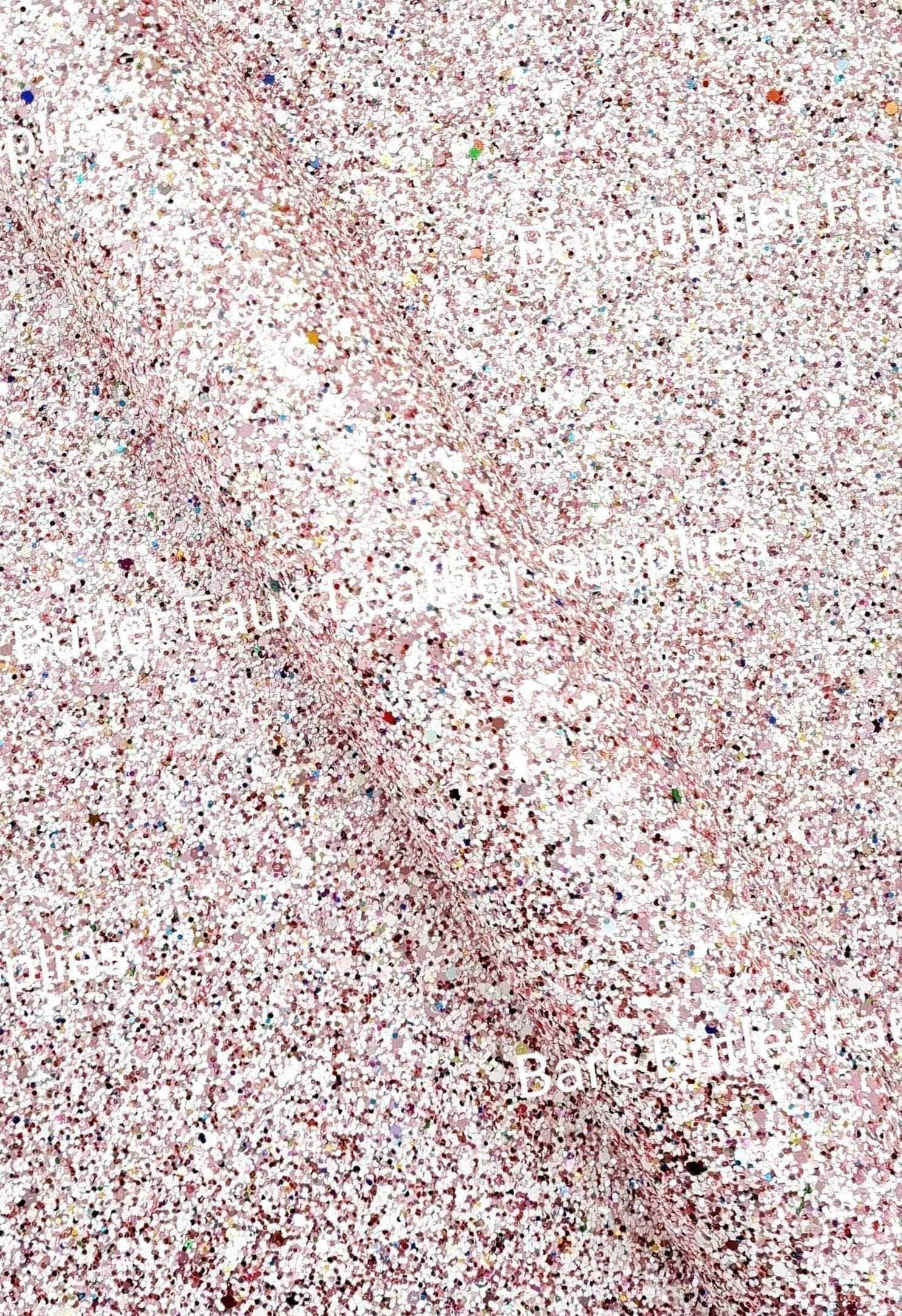 Confetti Mix Chunky Glitter - Pink/White Mix - Black, Chunky, Faux, Faux Leather, flower, glitter, leather, leatherette, rose, Rose's - Bare Butler Faux Leather Supplies 