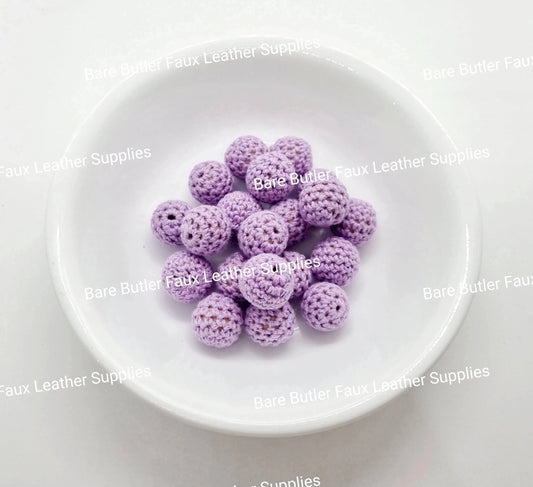 Crochet Beads Purple -  - Bare Butler Faux Leather Supplies 