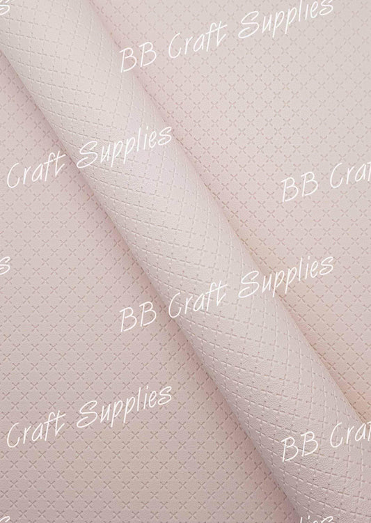 Cross Texture - Baby Pink - Baby, cross, faux, Faux Leather, Leather, leatherette, Pink - Bare Butler Faux Leather Supplies 