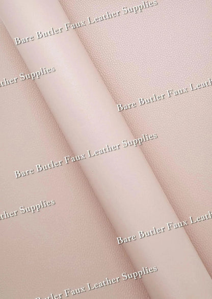 Double Sided Solid Colour Litchi - Pale Pink - Faux, Faux Leather, Leather, leatherette - Bare Butler Faux Leather Supplies 