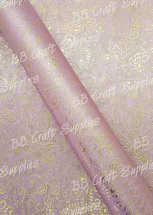 Embossed - Light Pink - Embossed, Faux, Faux Leather, leather, leatherette - Bare Butler Faux Leather Supplies 
