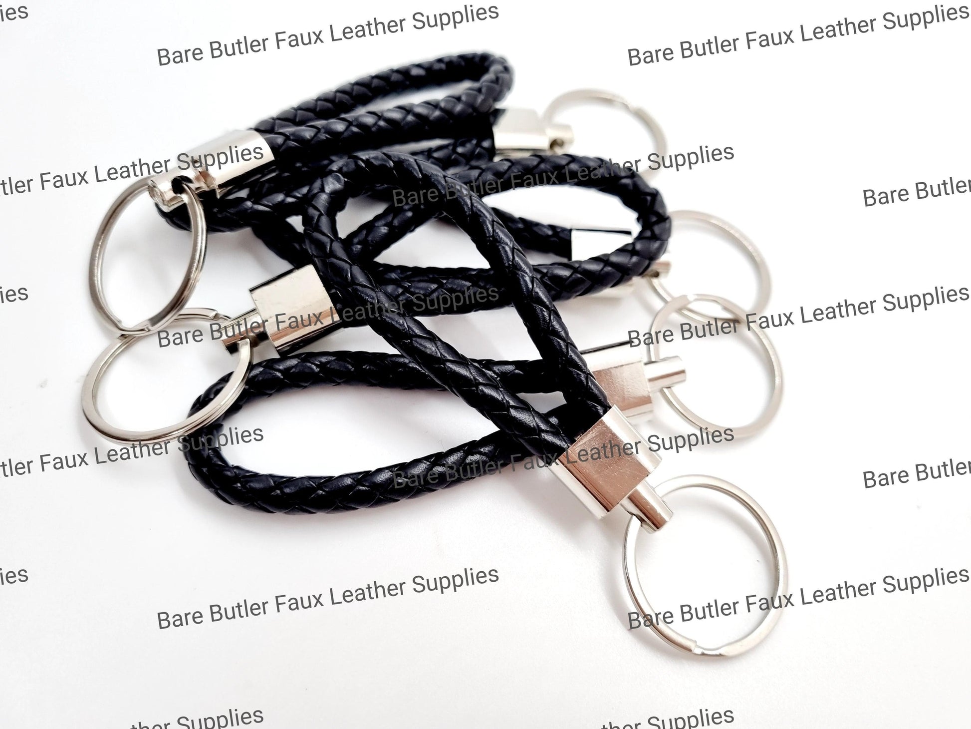 Faux Leather Wrist Strap - Black -  - Bare Butler Faux Leather Supplies 