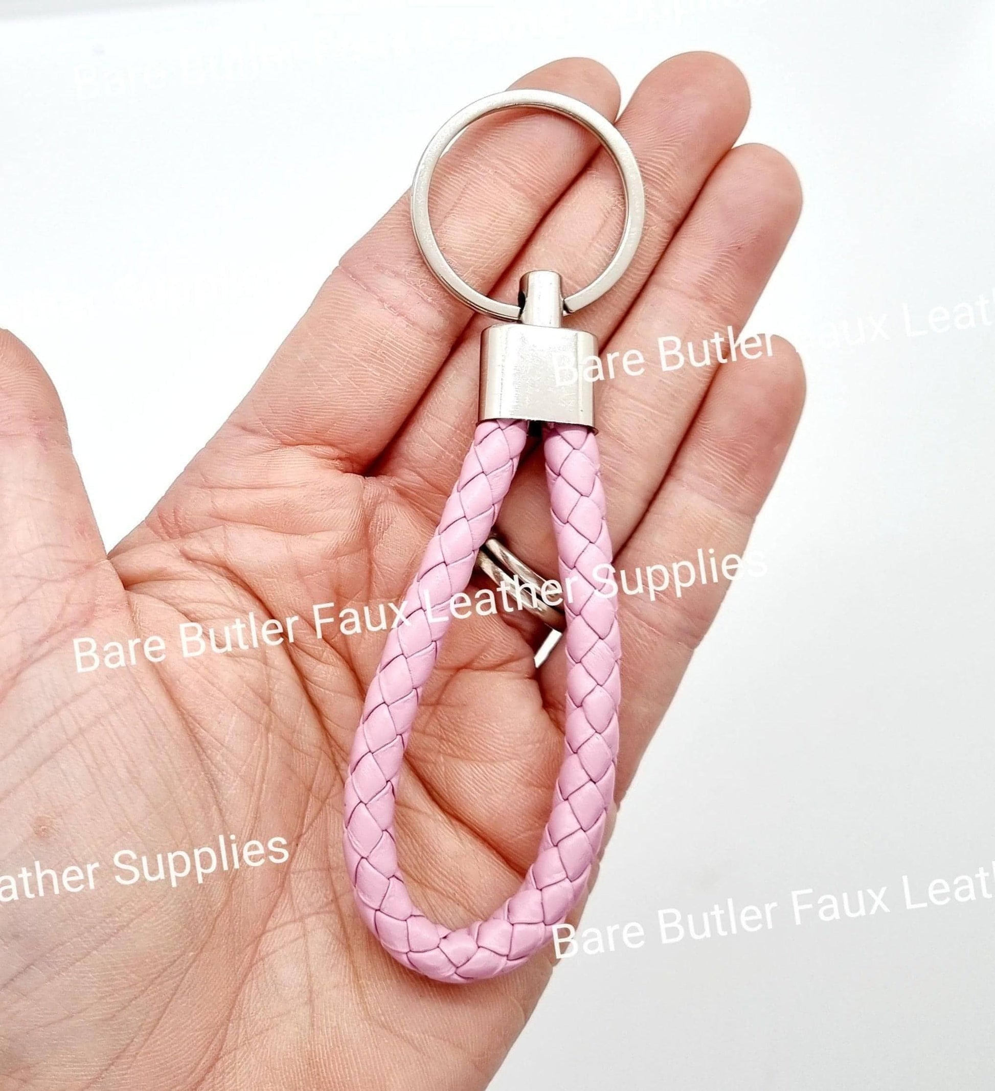 Faux Leather Wrist Strap - Light Pink -  - Bare Butler Faux Leather Supplies 